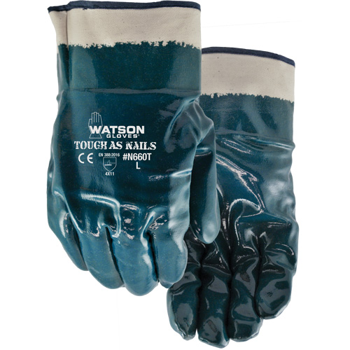 Gants r&eacute;sistants aux produits chimiques Tough-As-Nails, Taille T-Grand, Coton/Nitrile NRZ Safety Inc.