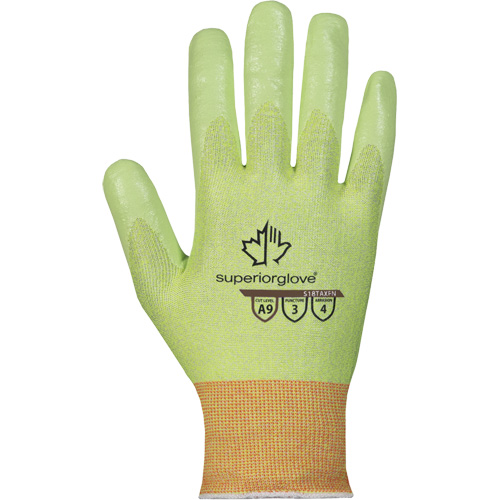 Hi-Viz S18TAXFN Cut-Resistant Gloves, Size 6, 18 Gauge, Foam Nitrile Coated, TenActiv Shell, ASTM ANSI Level A9 NRZ Safety Inc.