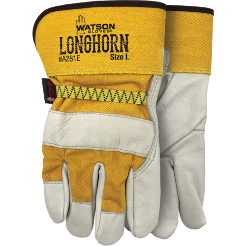 Longhorn Gloves, Large, Grain Cowhide Palm NRZ Safety Inc.