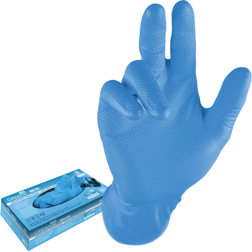 Gants jetables, 3T-Grand, Nitrile, 8 mils, Sans poudre, Bleu NRZ Safety Inc.