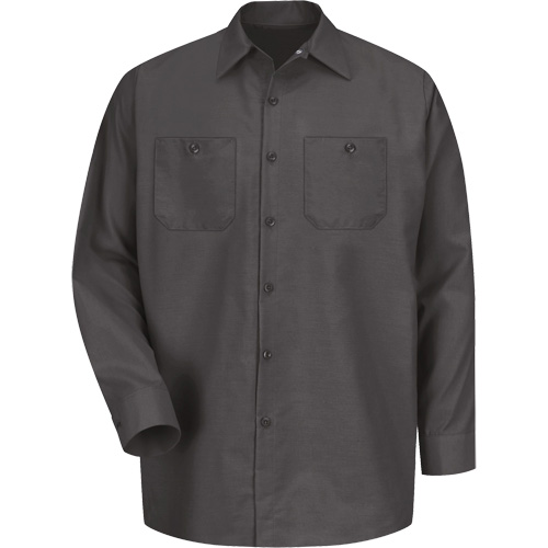 Chemise industrielle de travail &agrave; manches longues, Hommes, Moyen, Charbon NRZ Safety Inc.