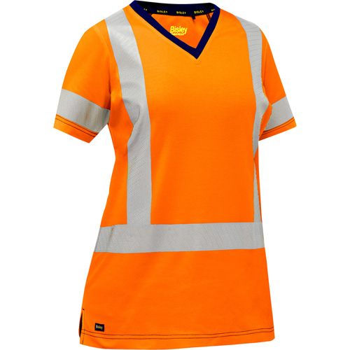 Bisley&reg; Women's X-Back Short Sleeve Shirt, Poly-Cotton, Small, High Visibility Orange NRZ Safety Inc.