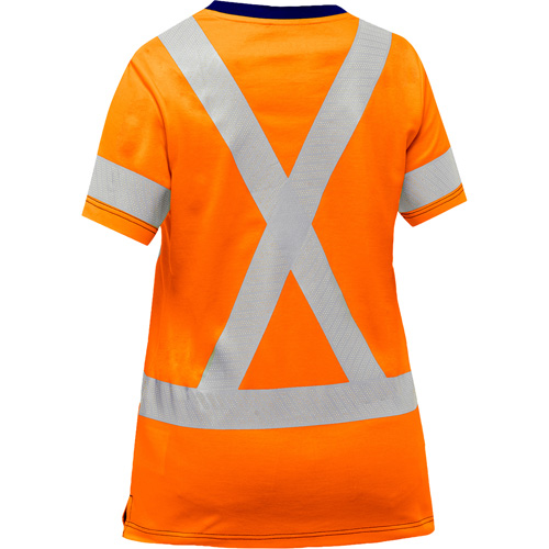 Bisley&reg; Women's X-Back Short Sleeve Shirt, Poly-Cotton, Small, High Visibility Orange NRZ Safety Inc.