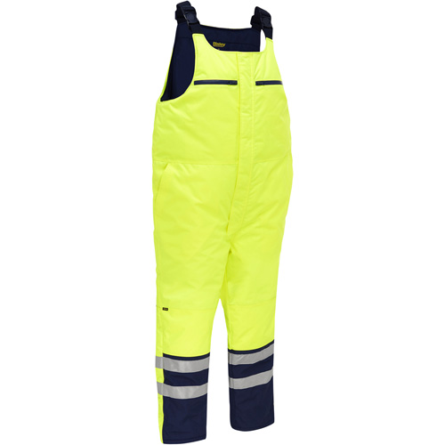 Salopette pour le froid extr&ecirc;me Bisley, Polyester, Petit, Jaune lime haute visibilit&eacute; NRZ Safety Inc.