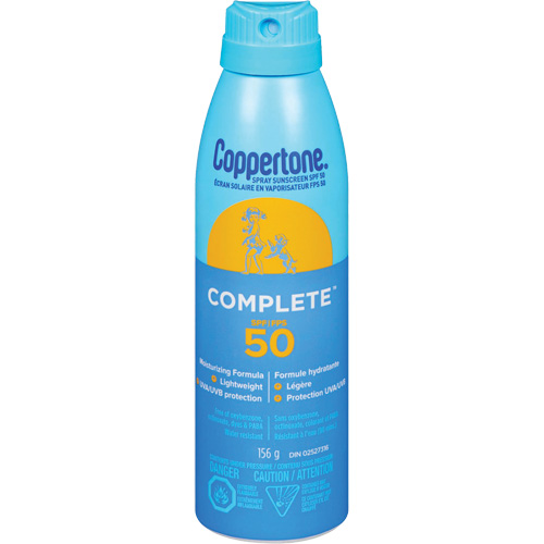 Protection solaire compl&egrave;te Coppertone, FPS 50, Vaporisateur NRZ Safety Inc.