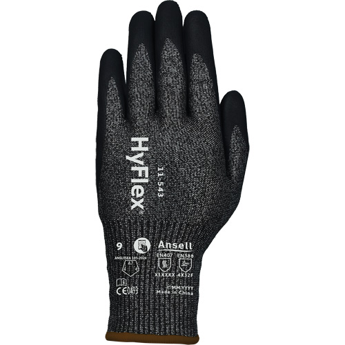 Gants r&eacute;sistants &agrave; la coupe HYFLEX 11-543, Taille 7, Calibre 13, Rev&ecirc;tement Nitrile, Enveloppe en Nylon/Acier inoxydable/PEHP/Spandex, ASTM ANSI niveau A7/EN 388 niveau F NRZ Safety Inc.
