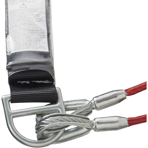 SA-55522-4 Longe &agrave; amortisseur de choc enduite de PVC, 4', Point d'ancrage &agrave; Crochet d&eacute;chafaudage, Crochet mousqueton aux jambes, Acier galvanis&eacute; NRZ Safety Inc.