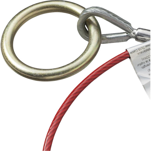 AS-21210-6 6' Cable Anchor with Snap Hook & O-Ring, Sling, Temporary Use NRZ Safety Inc.