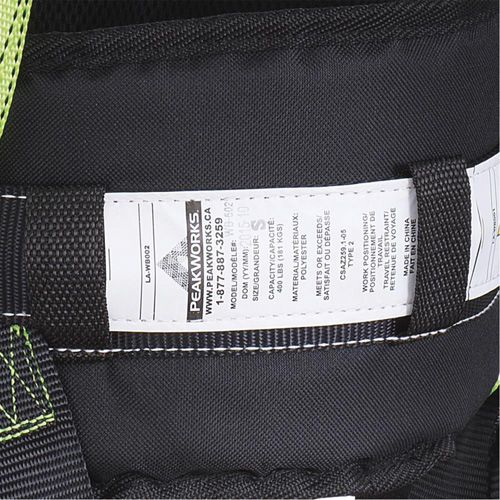 FBH10000E1020-S  Harnais de s&eacute;curit&eacute; s&eacute;rie entrepreneur avec ceinture de positionnement, Certifi&eacute;e CSA, Classe AEP, Petit NRZ Safety Inc.