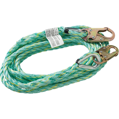 VL-1122-100 Cordage de s&eacute;curit&eacute; vertical avec crochet mousqueton d'ancrage, Copolym&egrave;re NRZ Safety Inc.