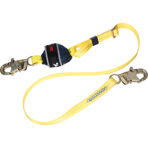 Adjustable Web Shock-Absorbing Lanyard, 6', Snap Hook Center, Snap Hook Leg Ends, Polyester NRZ Safety Inc.