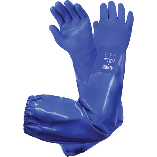 Gants triples enduits r&eacute;sistants aux produits chimiques Integra 77-395, Taille 8, 28" lo, PVC, Doublure en Coton NRZ Safety Inc.
