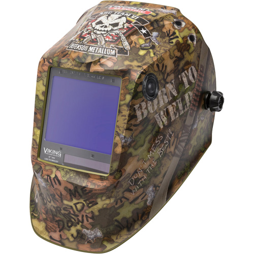 Masque de soudage VIKING 3350 Born To Weld, 3,74" lo x 3,34" la Champ de vision, Teinte 5 - 13 NRZ Safety Inc.