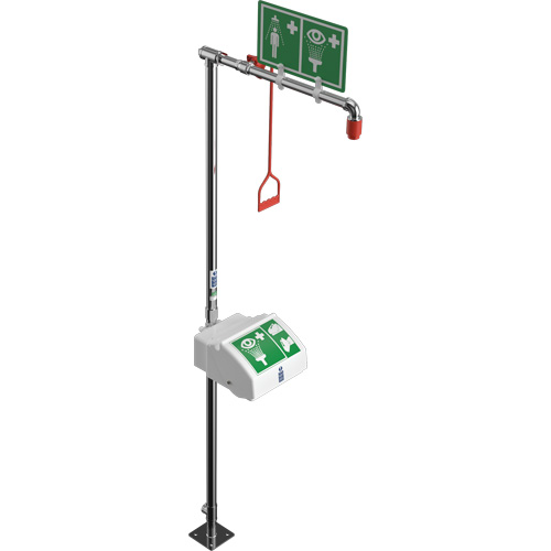 Combination Shower with Closed ABS Bowl & Bottom Inlet, Pedestal NRZ Safety Inc.