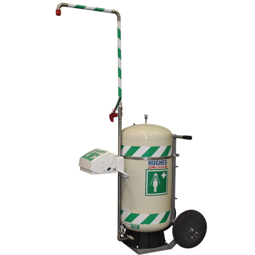 Mobile Self-Contained Emergency Safety Shower with Eye & Face Wash, 30 gal. Capacity, Meets None NRZ Safety Inc.
