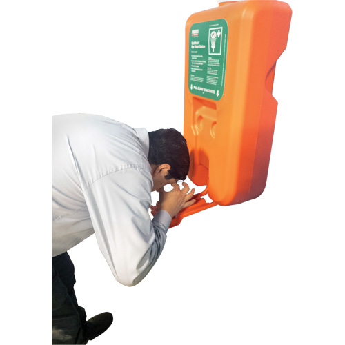 Portable Self-Contained Eyewash Station, Gravity-Fed, 10 gal. Capacity, Meets ANSI Z358.1 NRZ Safety Inc.