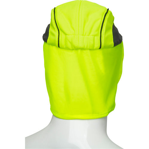 Chapeaux de refroidissement avec voiles pour le cou, Lime haute visibilit&eacute; NRZ Safety Inc.