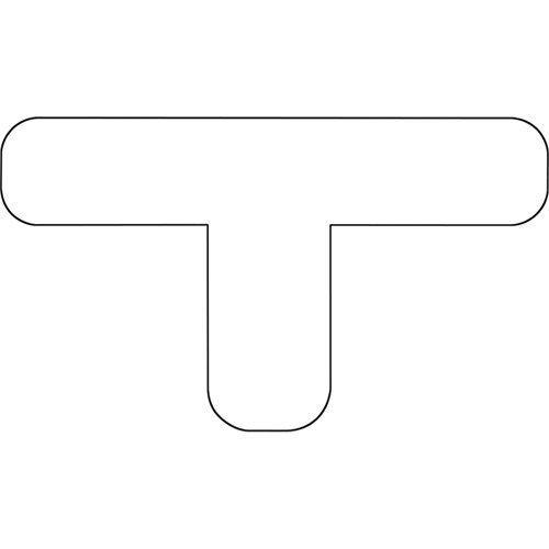 Floor Marking Shapes, T, 9.5" L x 6.5" W, White, Vinyl NRZ Safety Inc.