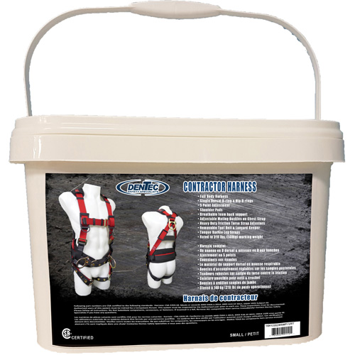 Contractor Safety Harness in Pail, CSA Certified, Class AP, Small, 352 lbs. Cap. NRZ Safety Inc.