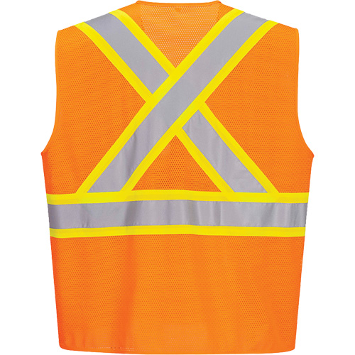Veste de s&eacute;curit&eacute; &agrave; bandes contrastantes, Orange haute visibilit&eacute;, Petit, Polyester NRZ Safety Inc.