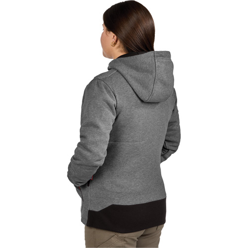Chandail &agrave; capuchon chauffant M12 avec pile, Femmes, Moyen, Gris, Poly-coton NRZ Safety Inc.