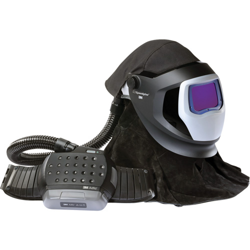 Ensemble de mise &agrave; niveau du syst&egrave;me de respirateur &agrave; &eacute;puration d'air propuls&eacute; Adflo avec casque Versaflo de la s&eacute;rie M et &eacute;cran de soudage Speedglas, Masque de soudage, Pile Lithium-ion NRZ Safety Inc.