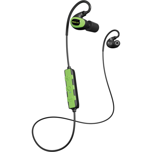 &eacute;couteurs Bluetooth 3.0 Pro vert s&eacute;curit&eacute; pour &eacute;coute seulement NRZ Safety Inc.