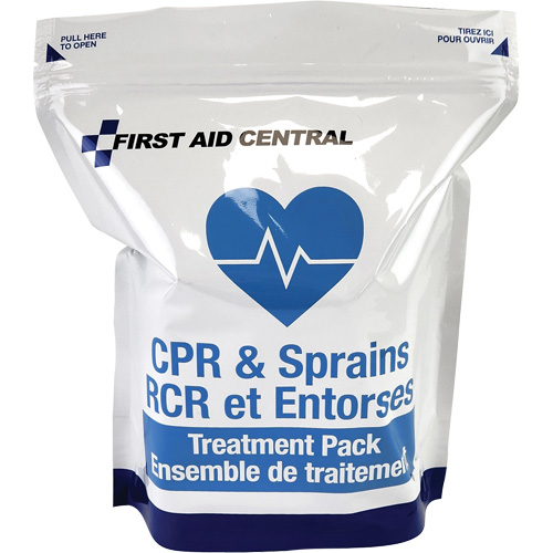 9 articles pour la RCR et le soin des entorses pour la trousse d'intervention d'urgence de premiers soins NRZ Safety Inc.