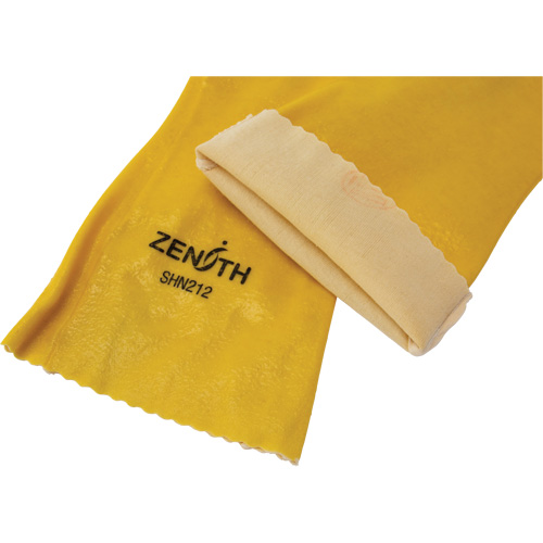 Gants &agrave; fini rugueux et r&eacute;sistants aux produits chimiques, Taille 9, 14" lo, PVC, Doublure en Interlock, 47-mil NRZ Safety Inc.