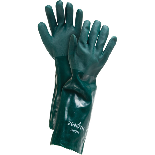 Gants verts &agrave; double enduit, 18" lo, PVC, Doublure en Jersey de coton, 70 mils NRZ Safety Inc.