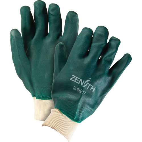 Gants verts &agrave; double enduit, 10" lo, PVC, Doublure en Jersey de coton, 70 mils NRZ Safety Inc.