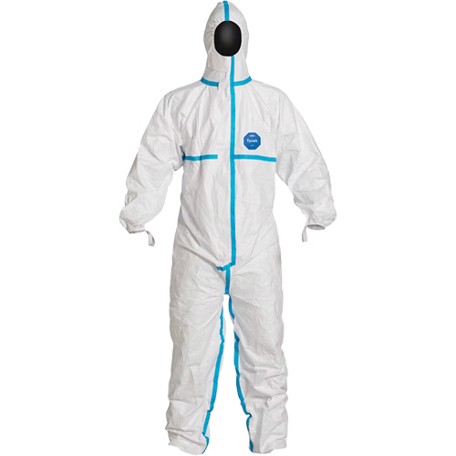 Hooded Coveralls, X-Large, White, Tyvek&reg; 600 NRZ Safety Inc.