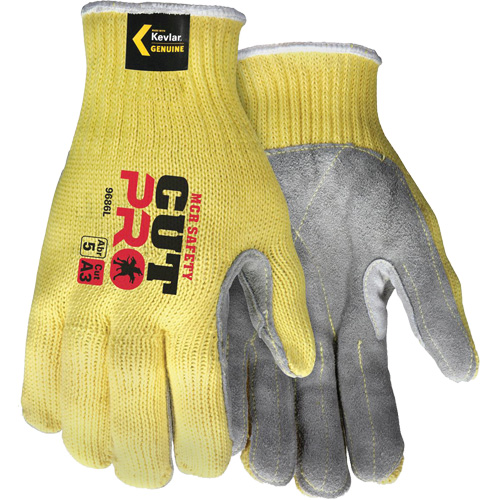 CutPro&reg; Cut Resistant Work Gloves with Split Leather Palm, Size Small, 7 Gauge, Kevlar&reg; Shell, ASTM ANSI Level A3 NRZ Safety Inc.