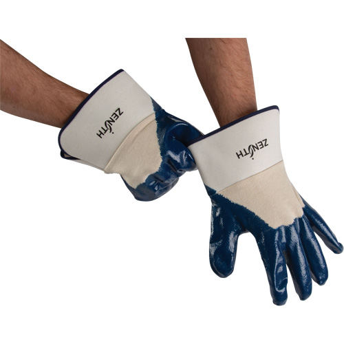 Gants &agrave; poignet de s&eacute;curit&eacute; de poids lourd, 11/2T-Grand, R&ecirc;vetement Nitrile, Enveloppe en Coton NRZ Safety Inc.