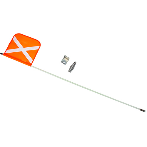 Heavy-Duty Safety Whip, Threaded Mount, 5' High, Orange with Reflective X NRZ Safety Inc.