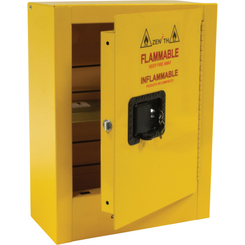 Mini Flammable Safety Cabinet, 2 Gal., 1 Door, 17" W x 22" H x 8" D NRZ Safety Inc.