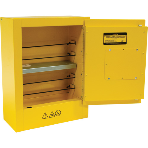 Mini Flammable Safety Cabinet, 2 Gal., 1 Door, 17" W x 22" H x 8" D NRZ Safety Inc.
