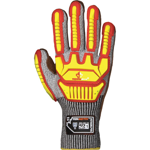 Gants antichocs TenActiv STAGBLPVB, T-Grand, Paume en Cuir de vache, Poignet Poignet en tricot NRZ Safety Inc.