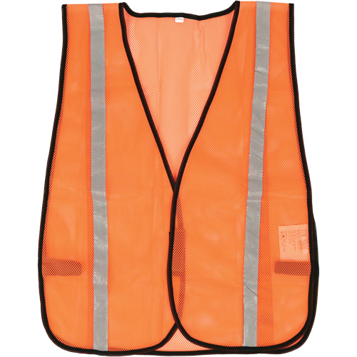 Veste de s&eacute;curit&eacute; &agrave; mailles compacte, Orange haute visibilit&eacute;, Polyester NRZ Safety Inc.
