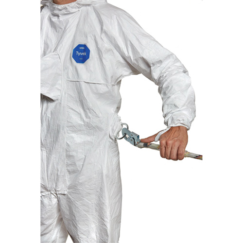 Harness-Compatible Disposable Coverall, Medium, White, Tyvek&reg; 500 NRZ Safety Inc.