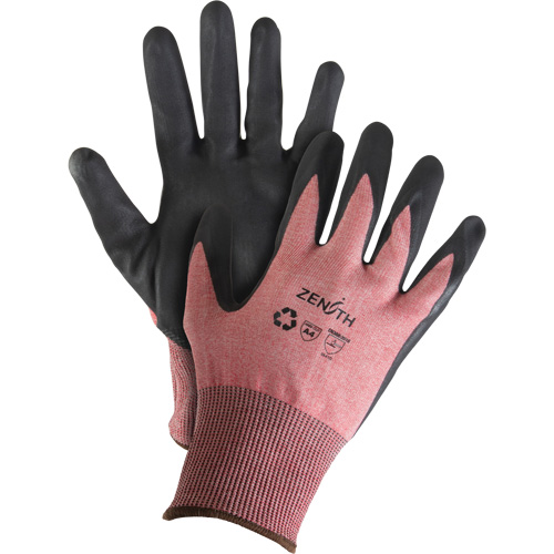 Gants &eacute;cologiques, l&eacute;gers, et r&eacute;sistants &agrave; la coupe, &agrave; haute dext&eacute;rit&eacute;, Taille 8, Calibre 18, Rev&ecirc;tement Mousse de nitrile, Enveloppe en Acier inoxydable/PEHP/rPET, ASTM ANSI niveau A4 NRZ Safety Inc.