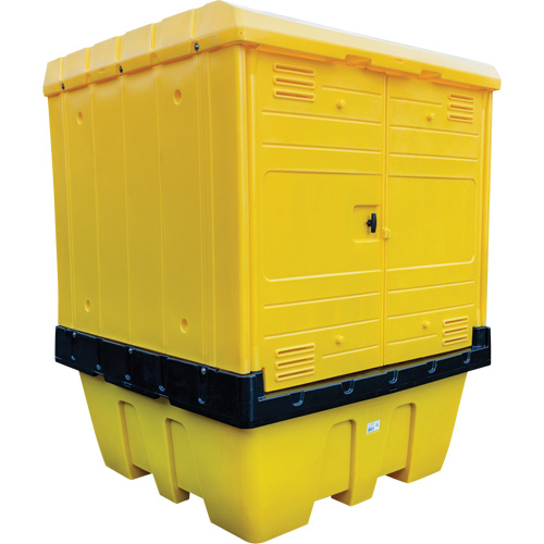 Hard Cover IBC Spill Pallet, 70" L x 70" W x 90" H, 1135 lbs. Load Capacity NRZ Safety Inc.