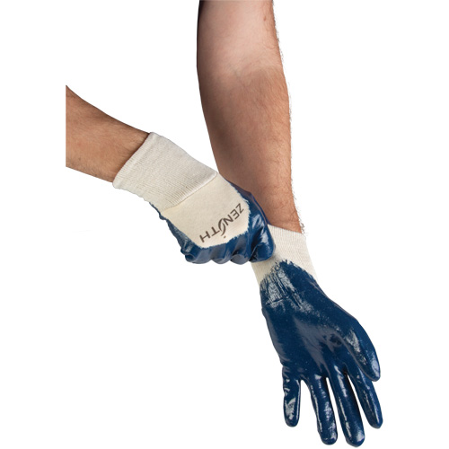 Gants &agrave; doublure interlock de poids moyen, 9/Grand, R&ecirc;vetement Nitrile, Enveloppe en Coton NRZ Safety Inc.