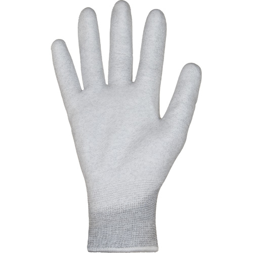 Gants blancs KnitActiv dissipatifs &eacute;lectrostatiques et peu pelucheux, 5, R&ecirc;vetement Polyur&eacute;thane, Calibre 13, Enveloppe en Nylon/Coton NRZ Safety Inc.