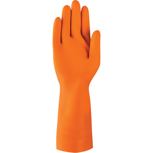 AlphaTec&reg; 87-208 Heavy-Duty Chemical-Resistant Gloves, Size 7, 12.8" L, Rubber Latex, Cotton/Flock-Lined Inner Lining, 29.5-mil NRZ Safety Inc.