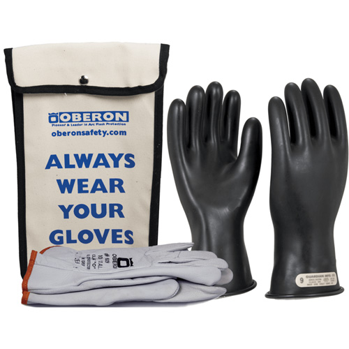 Class 00 Rubber Electrical Glove Kit, 9, 11" L, 20 cal/cm², NFPA 70E NRZ Safety Inc.