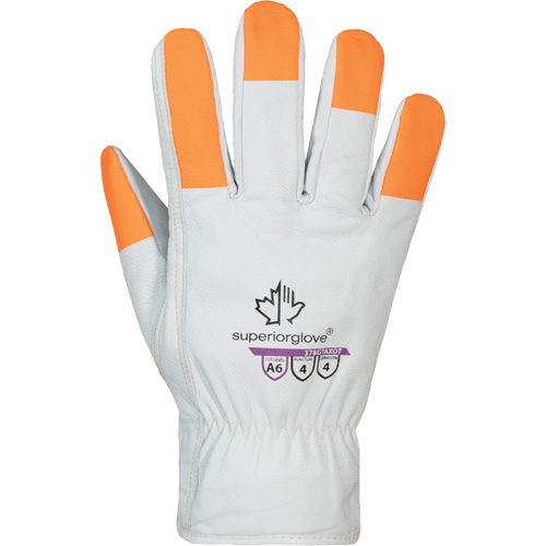 Endura Pro High-Visibility Cut-Resistant Gloves, Size Medium, Cowhide Shell, ASTM ANSI Level A6 NRZ Safety Inc.