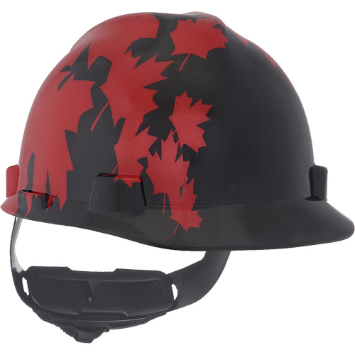 Specialty V-Gard&reg; Hard Hat, Ratchet Suspension, Black/Red NRZ Safety Inc.