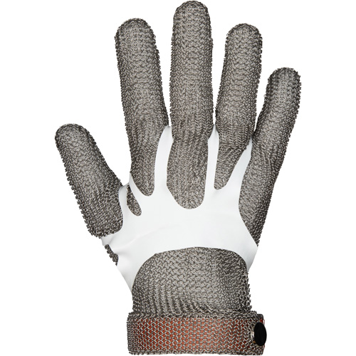 MMG Food Safe Metal Chainmail Gloves, Size 2X-Small, Stainless Steel Shell, ASTM ANSI Level A9 NRZ Safety Inc.