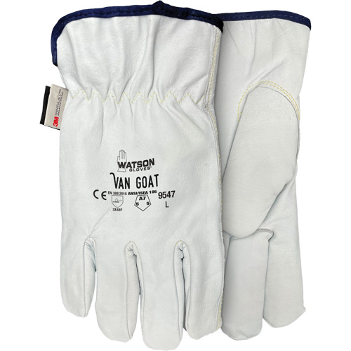 Gants de protection contre la coupe Van Goat 9547, T-petit, Paume en Cuir fleur de ch&egrave;vre, Para-aramide/Polyester/Acier/Thinsulate NRZ Safety Inc.